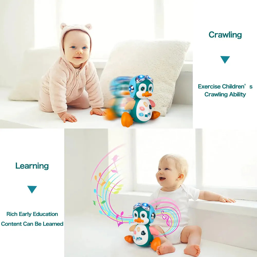 NNEOBA Baby Crawling Toys Musical Penguin